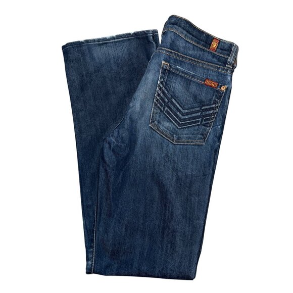 7 For All Mankind Other - 7 For All Mankind 7FAM Relaxed Bootcut Jeans Boys 14 32 Dark Wash Distressed